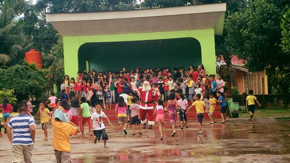 Santa Visits Panglao School in Philippines